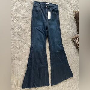 NWT O2 Denim To The Max High Waisted Wide Mermaid Flare Jeans Made in USA Sz 29
